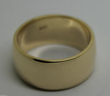 Size J 1/2 Genuine New 9ct Rose Or Yellow Or White Gold 8mm Wide Ring
