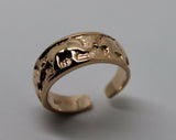 Kaedesigns Genuine 9ct 9kt Solid Yellow, Rose or White Gold Lucky Elephant Toe Ring