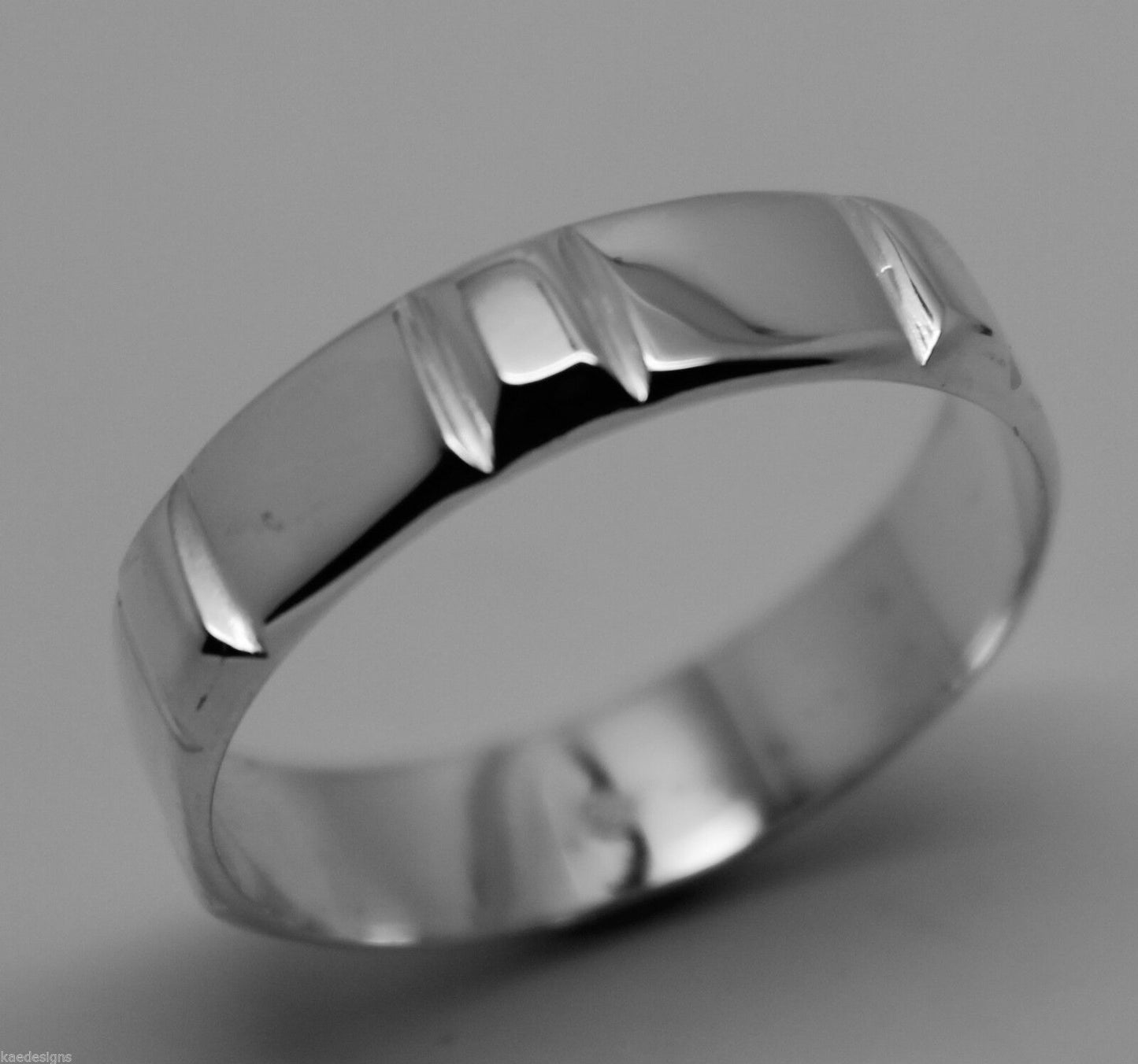 Kaedesigns, New Genuine Solid Sterling Silver Wedding Band Ring 203