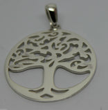 New Genuine Heavy Solid Sterling Silver 925 Tree Of Life Large Oval Pendant - Free Express Post In Oz