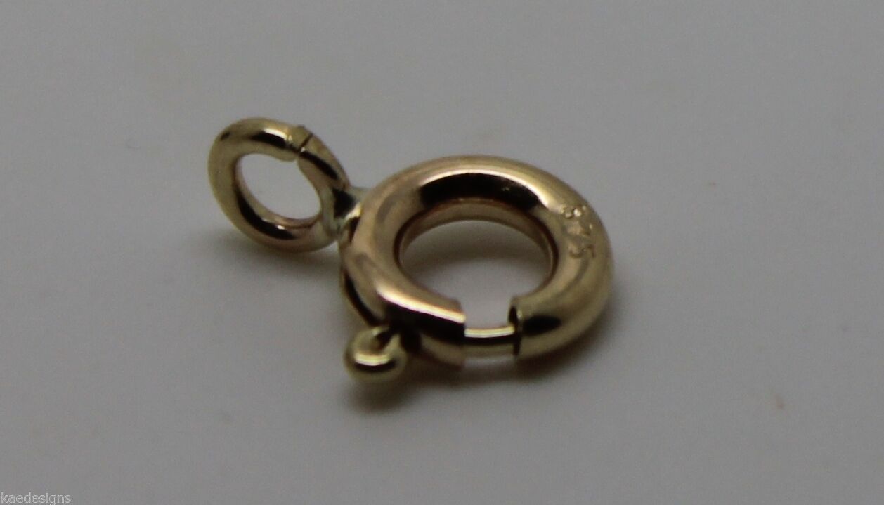 18ct or 9ct Yellow or Rose or White Gold Bolt Ring Open Clasp 4.5mm to 8mm