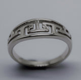 Size N, Genuine Sterling Silver Celtic / Greek Key Ring