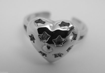 Kaedesigns Genuine New Solid 925 Sterling Silver Heart Star Toe Ring 232