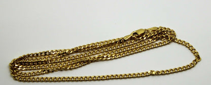 Genuine 9ct Yellow Gold Kerb Curb Chain Necklace 55cm 7.84gms