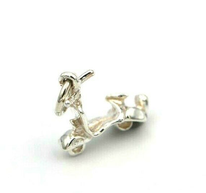 Sterling Silver Small Scooter Charm or Pendant + jump ring