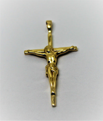 Genuine 9ct Yellow or Rose or White Gold or Sterling Silver Crucifix Cross pendant