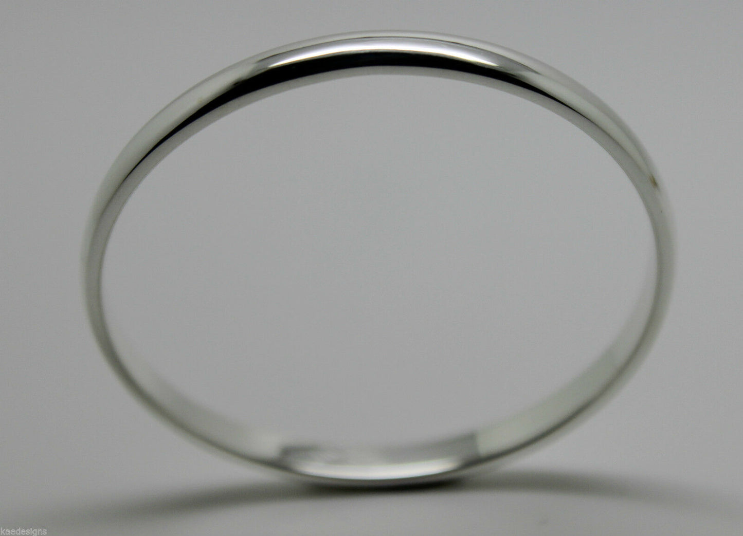 Genuine Full SOLID Sterling silver 4mm wide baby bangle 46mm outside diameter