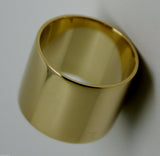 Size Q /  8 9ct Yellow, Rose or White Gold Full Solid 16mm Extra Wide Band Ring