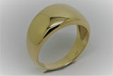 New Genuine Solid 9ct White Or Rose Or Yellow Gold High 10mm Dome Ring Your Size