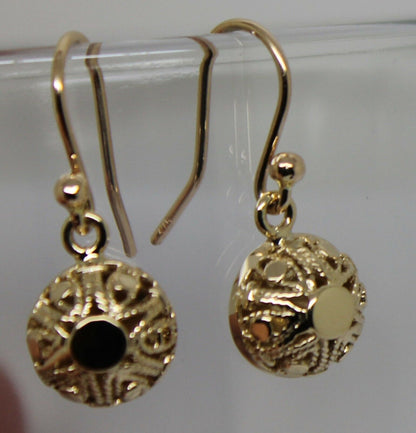 Kaedesigns New 9ct Yellow, Rose or White Gold 10mm Half Ball Hook Filigree Earrings