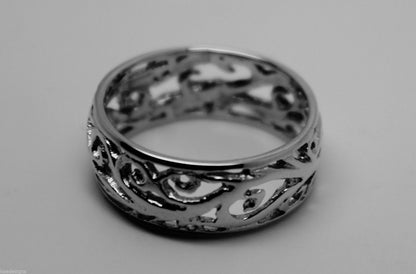 Kaedesigns Genuine Wide Sterling Silver 925 Filigree Vine Ring 235