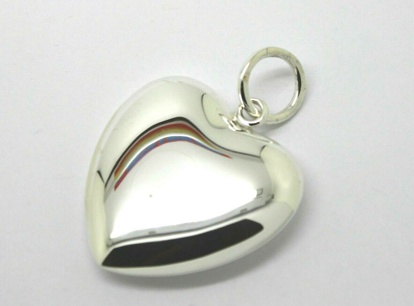 Genuine New Sterling Silver 925 Medium Bubble Heart Pendant