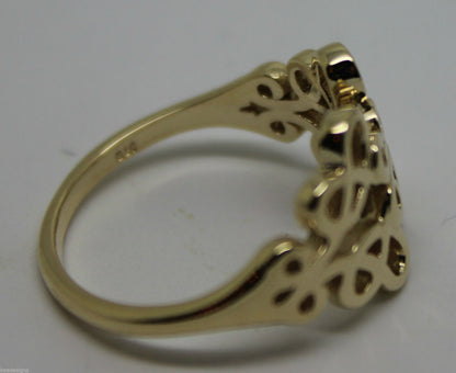 Solid New Genuine 9ct Yellow Gold Hallmarked 375 Fancy Celtic Swirl Ring  421