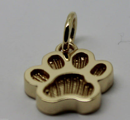 Kaedesigns Genuine 9ct Yellow or Rose or White Gold charm Dog Animal PAW Pendant