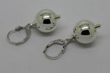 Sterling Silver 925 Ball Earrings 12mm Continental Clip Earrings