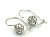 Genuine New 9k 9ct Yellow, Rose and White Gold 8mm Ball Filigree Earrings
