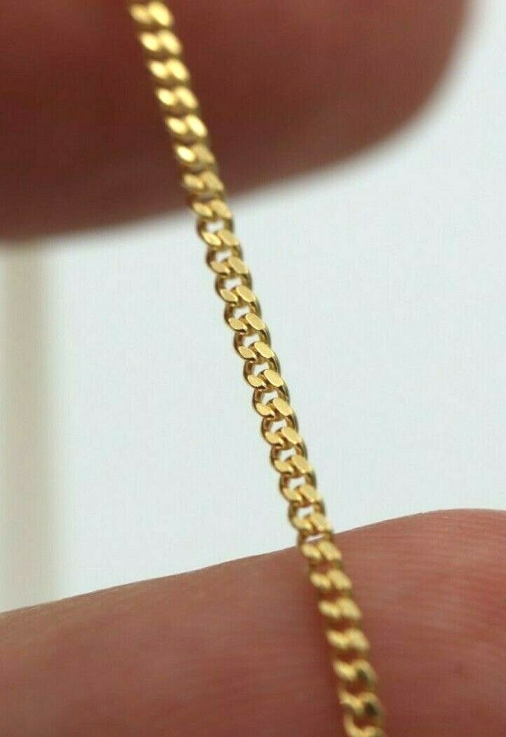 Genuine 9ct Yellow Gold Curb Necklace / Chain 2.51grams 50cm