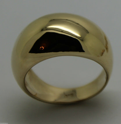 Size R 1/2 - 9 Genuine 9kt 9ct Heavy Yellow, Rose or White Gold Full Solid 10mm Extra Large Dome Ring