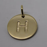 Kaedesigns, Genuine 375 9ct Yellow Or Rose Or White Gold 375 Initial Pendant H