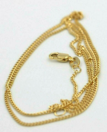 Genuine 9ct Yellow Gold Curb Necklace / Chain 2.51grams 50cm