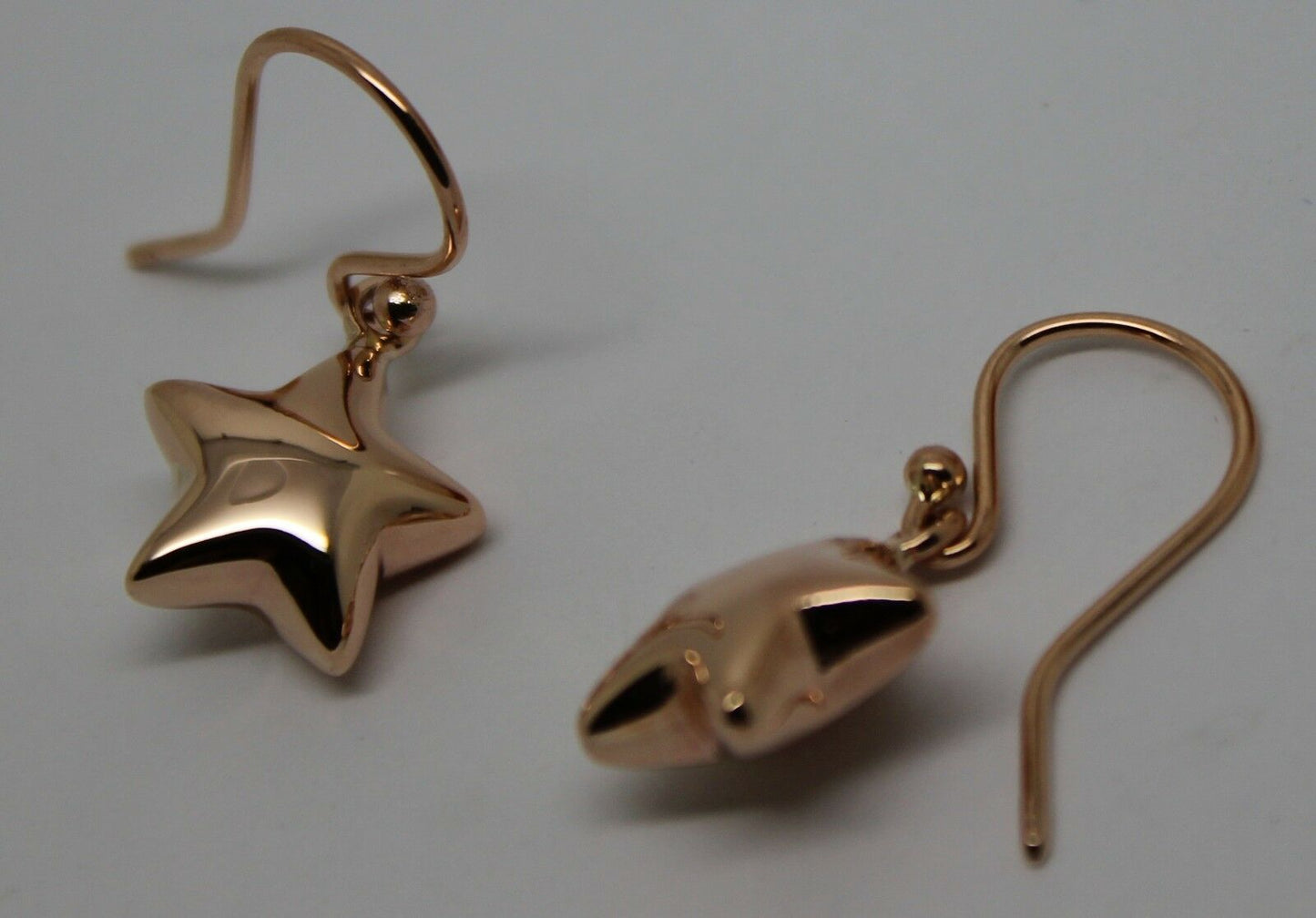 Kaedesigns, 9ct Yellow Or White Or Rose Gold Bubble Drop Star Hook Earrings