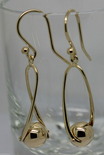 Kaedesigns, 9ct Yellow Or White Or Rose Gold  Hook Gold 8mm Ball Drop Earring