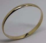 Genuine 9ct 9kt FULL SOLID Heavy Yellow, Rose or White gold 5mm wide half round 57mm inside diameter