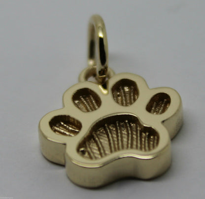 Kaedesigns Genuine 9ct Yellow or Rose or White Gold charm Dog Animal PAW Pendant