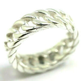 Genuine New Size M Sterling Silver Chain Link Ring *Free Post