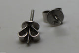 Kaedesigns 18ct or 9ct Yellow or White Gold Threaded Post & Butterfly (1 pair)