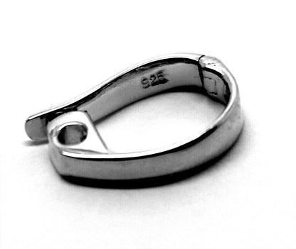 Kaedesigns New Genuine Sterling Silver Plain Enhancer Bail Clasp 10mm