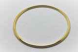 Genuine 9ct Yellow, Rose or White gold 3mm wide GOLF bangle 65mm inside diameter