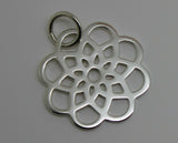 Kaedesigns New Sterling Silver 925 Flower Medium Pendant
