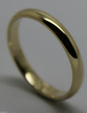 Genuine Solid 9ct 9Kt Yellow, Rose or White Gold Wedding Band Ring Size P 3mm Wide