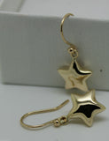 Kaedesigns, 9ct Yellow Or White Or Rose Gold Bubble Drop Star Hook Earrings