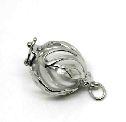 Sterling Silver Filigree Cage Open+Close Hinged Feature 10.5mm, 12mm, 13.5mm, 15mm Pendant Enhancer