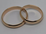 Genuine Custom Made His & Hers Solid 4mm 9ct 9K Rose Gold Wedding Bands Couple Rings