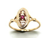 Kaedesigns New Genuine 9ct 9k Rose Gold Delicate Pink Sapphire Filigree Ring