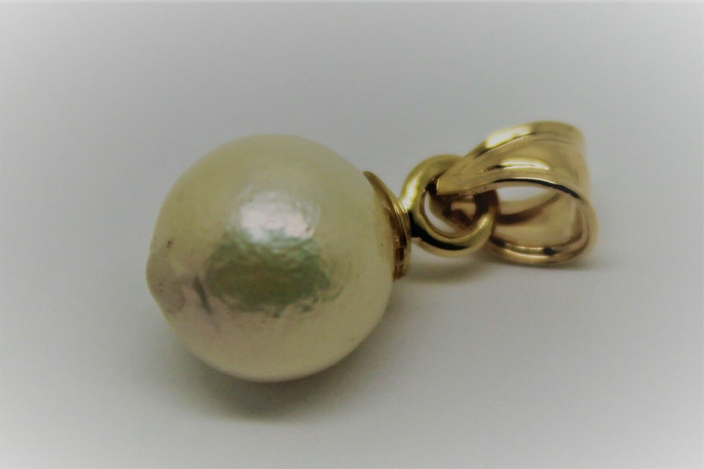 Kaedesigns New 9k 9ct Solid Yellow, Rose or White Gold 11mm Freshwater White Pearl Ball Pendant