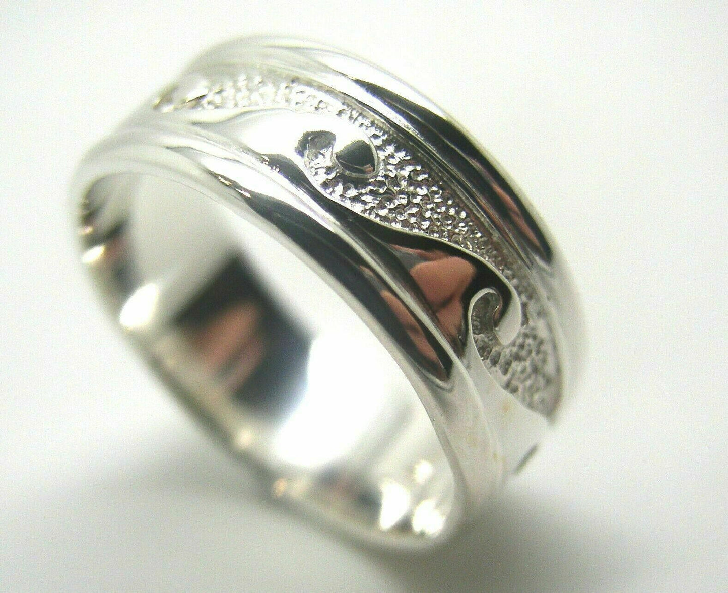 Kaedesigns New Solid Genuine Sterling Silver 925 Surf Wave Ring In Your Size