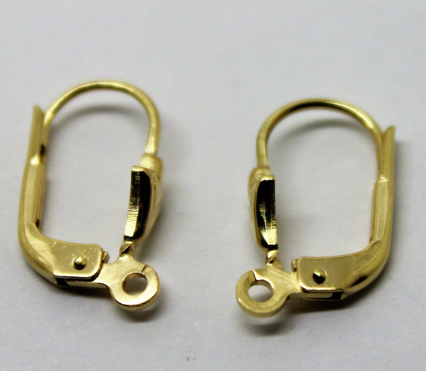 Genuine New 9ct Yellow Gold 375 14mm Continental Earclip Clip Hooks