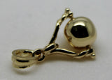 Kaedesigns, New 9ct 9K Solid Genuine Yellow, Rose or White Gold 8mm Euro Ball Spinner Pendant