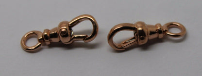 Genuine 9ct 9k Solid 2 X  Rose Gold Albert Swivel Clasp 15mm Size