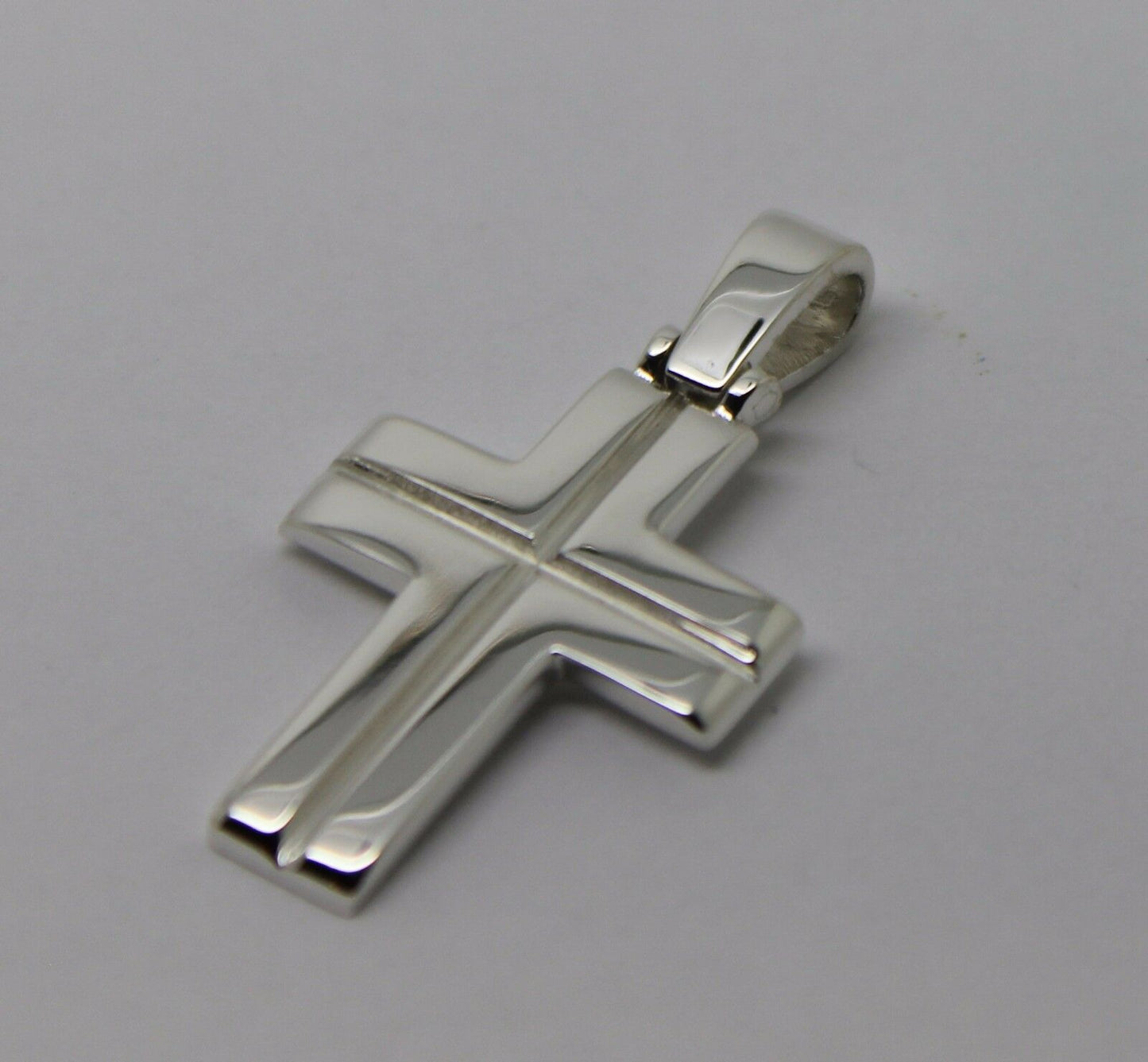 Kaedesigns, Genuine Solid New Sterling Silver Large Plain Cross Pendant