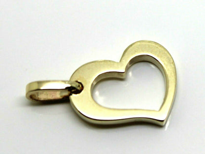 Kaedesigns New Genuine Small Size 9ct Yellow, Rose Or White Gold Open Heart Pendant