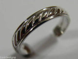 Genuine 9ct Yellow or Rose or White Gold Sterling Silver Weave Toe Ring 348