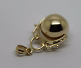 Kaedesigns New 9ct Solid Yellow, Rose or White Gold Euro 14mm Ball Spinner Pendant