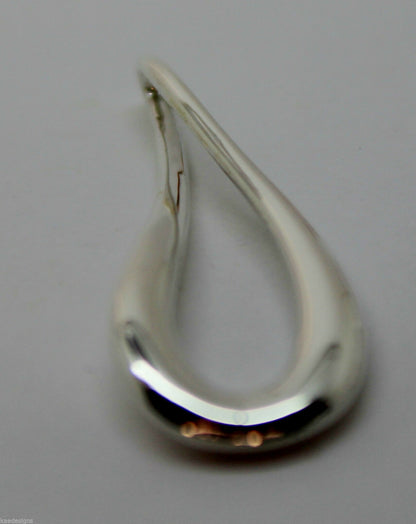 Genuine Sterling Silver 925 Medium or Large Solid Teardrop Pendant