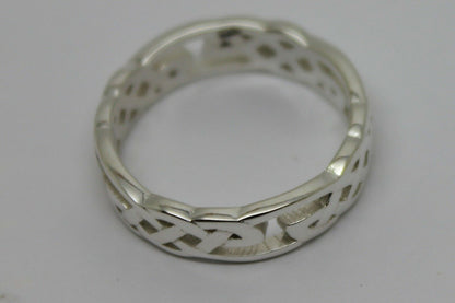 Genuine Size N / 6.5 Sterling Silver 925 Celtic Weave Ring