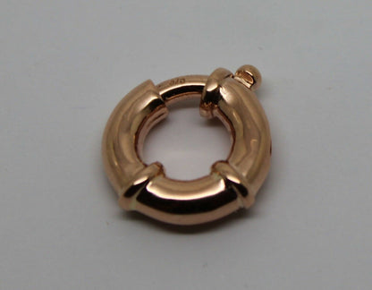 Genuine Heavy 18mm 9ct 375 Large Rose Gold Bolt Ring Clasp